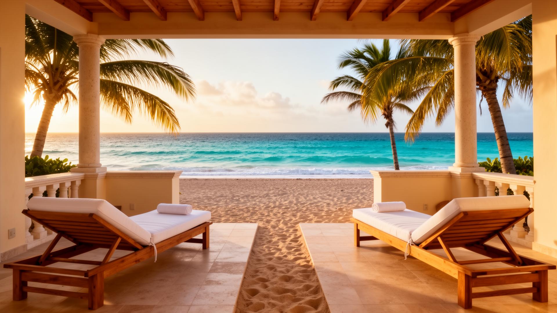 Walkout porch with direct beach access
